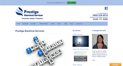 Desktop Screenshot of prestigeelectrical.biz